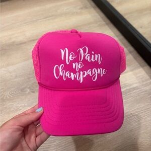 Pink Trucker Hat with White Text